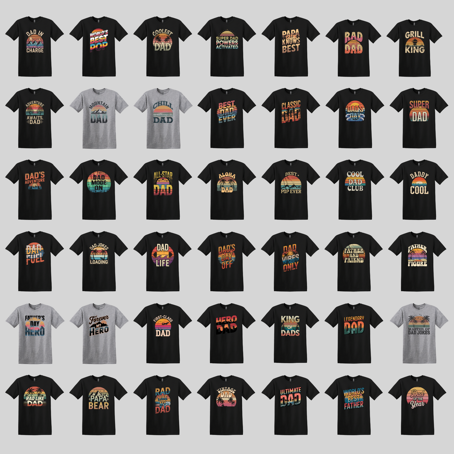 Mega Bundle of 590 Unique T-Shirt Designs (PNG)