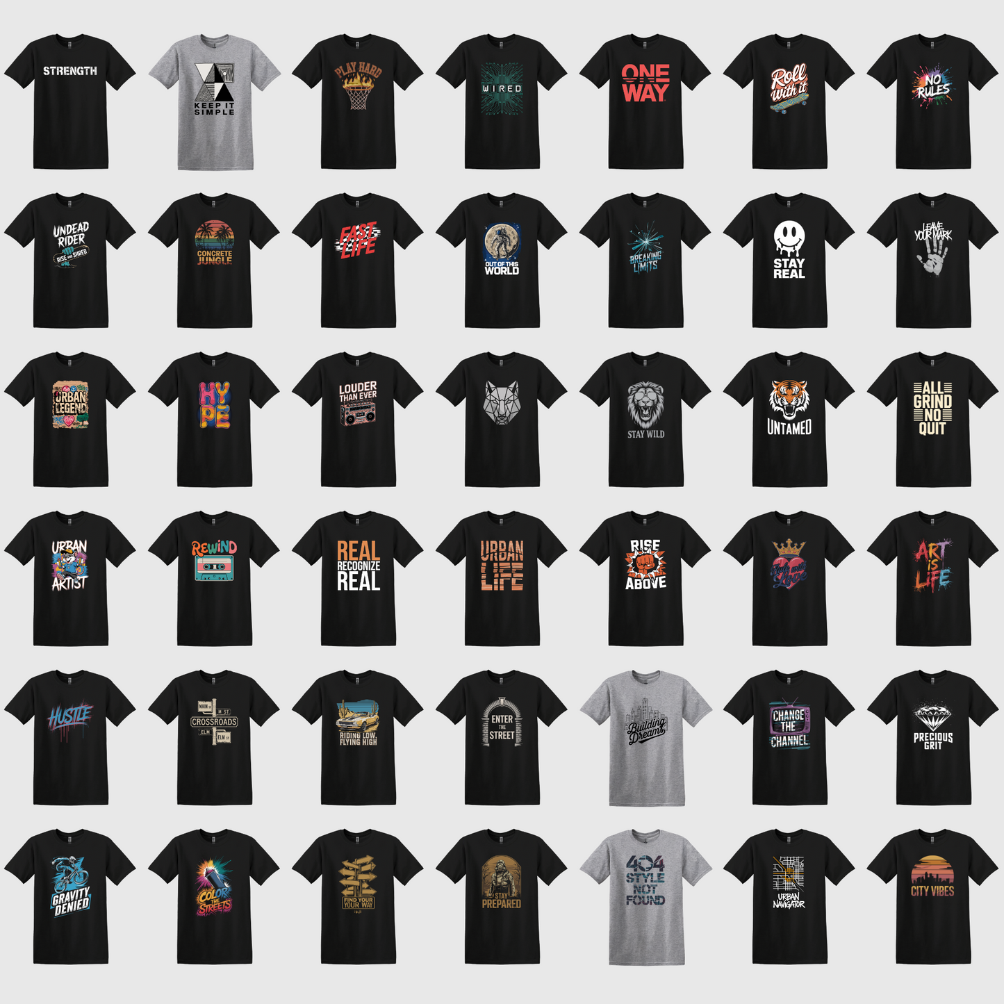 Mega Bundle of 590 Unique T-Shirt Designs (PNG)