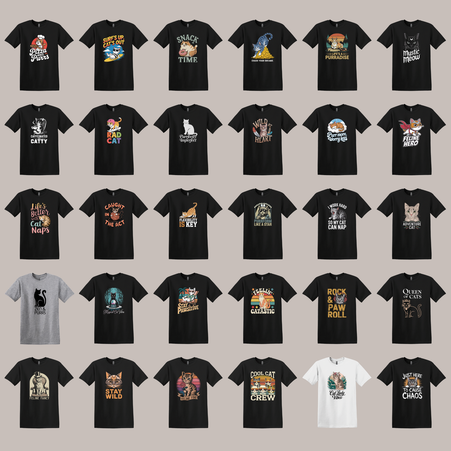 Mega Bundle of 590 Unique T-Shirt Designs (PNG)