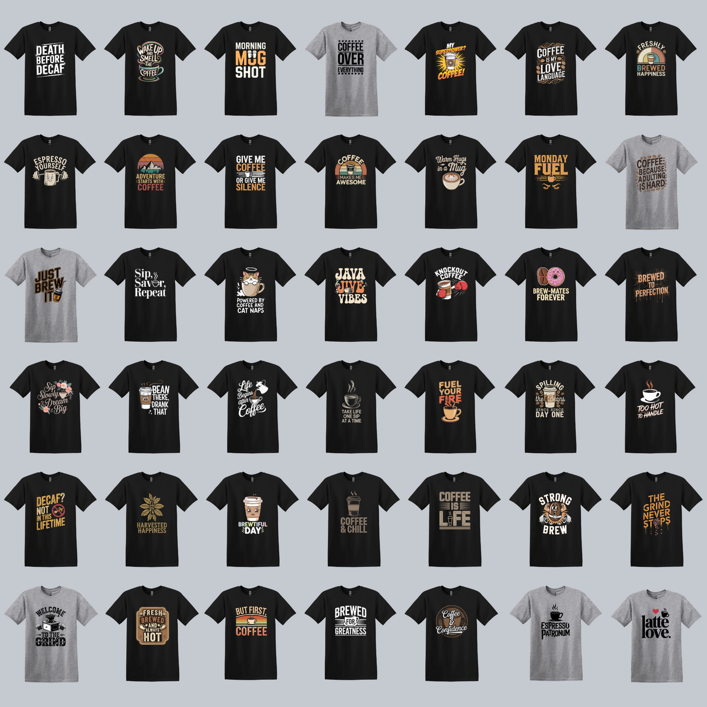 Mega Bundle of 590 Unique T-Shirt Designs (PNG)