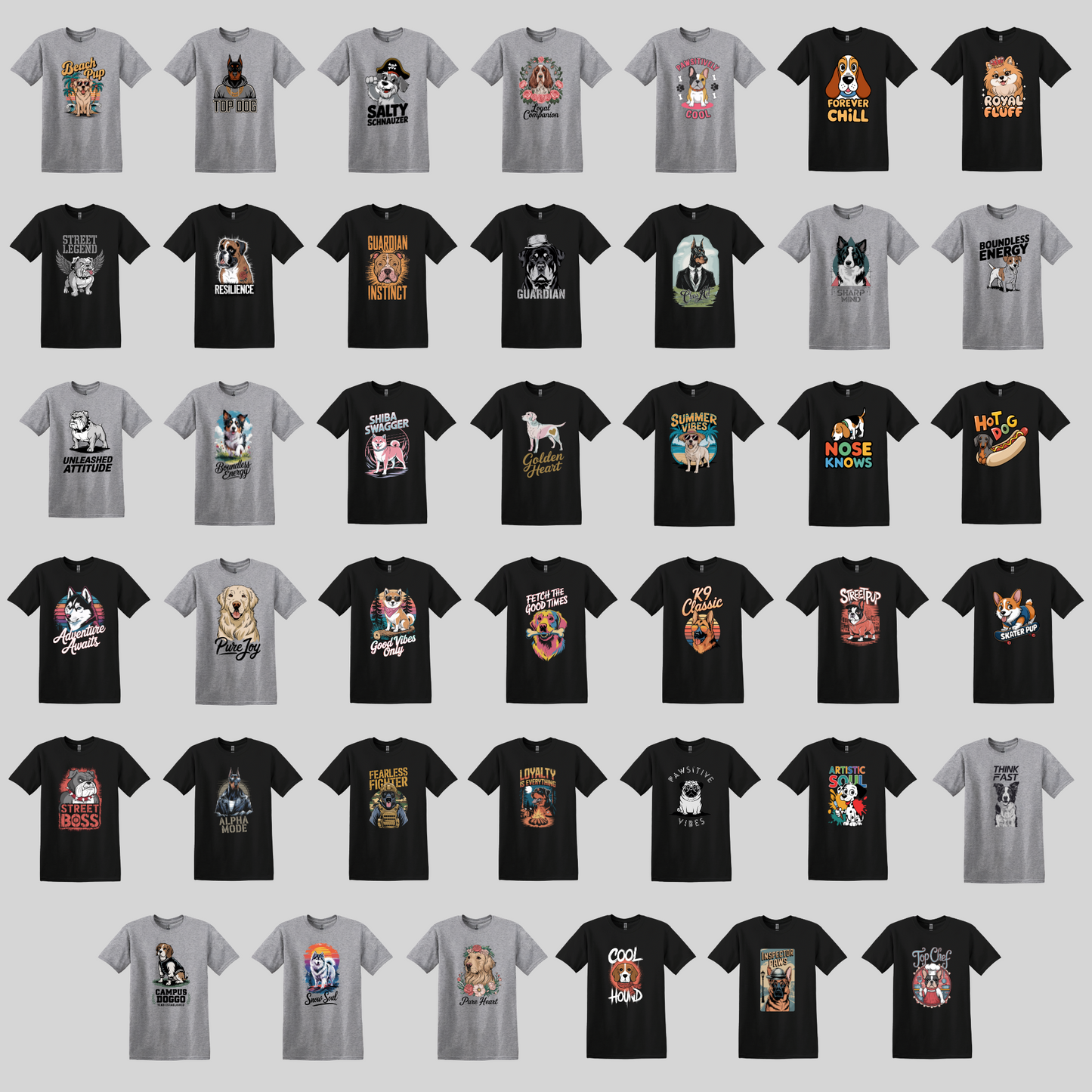 Mega Bundle of 590 Unique T-Shirt Designs (PNG)