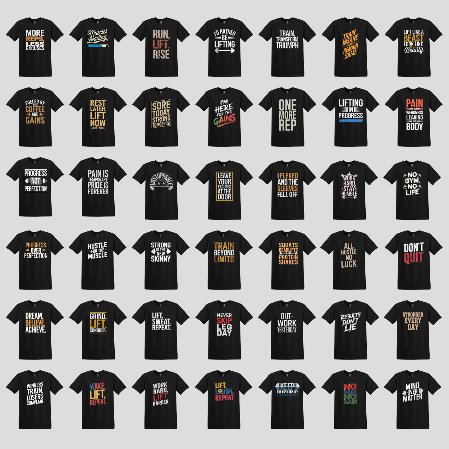 Mega Bundle of 590 Unique T-Shirt Designs (PNG)