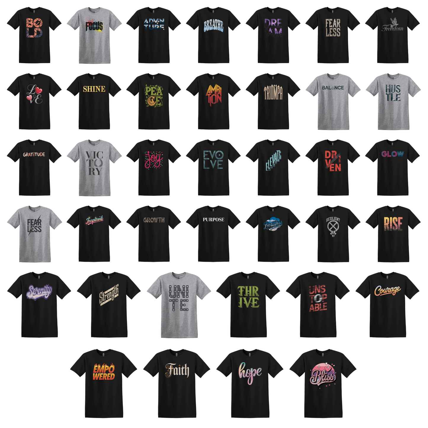 Mega Bundle of 590 Unique T-Shirt Designs (PNG)