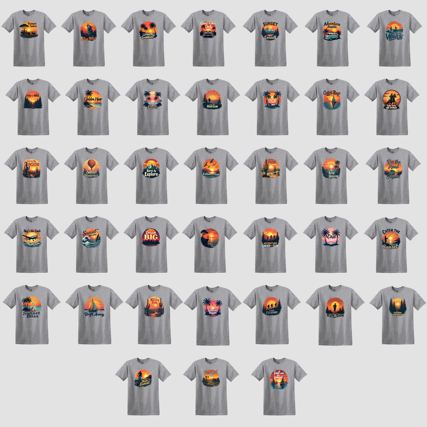 Mega Bundle of 590 Unique T-Shirt Designs (PNG)