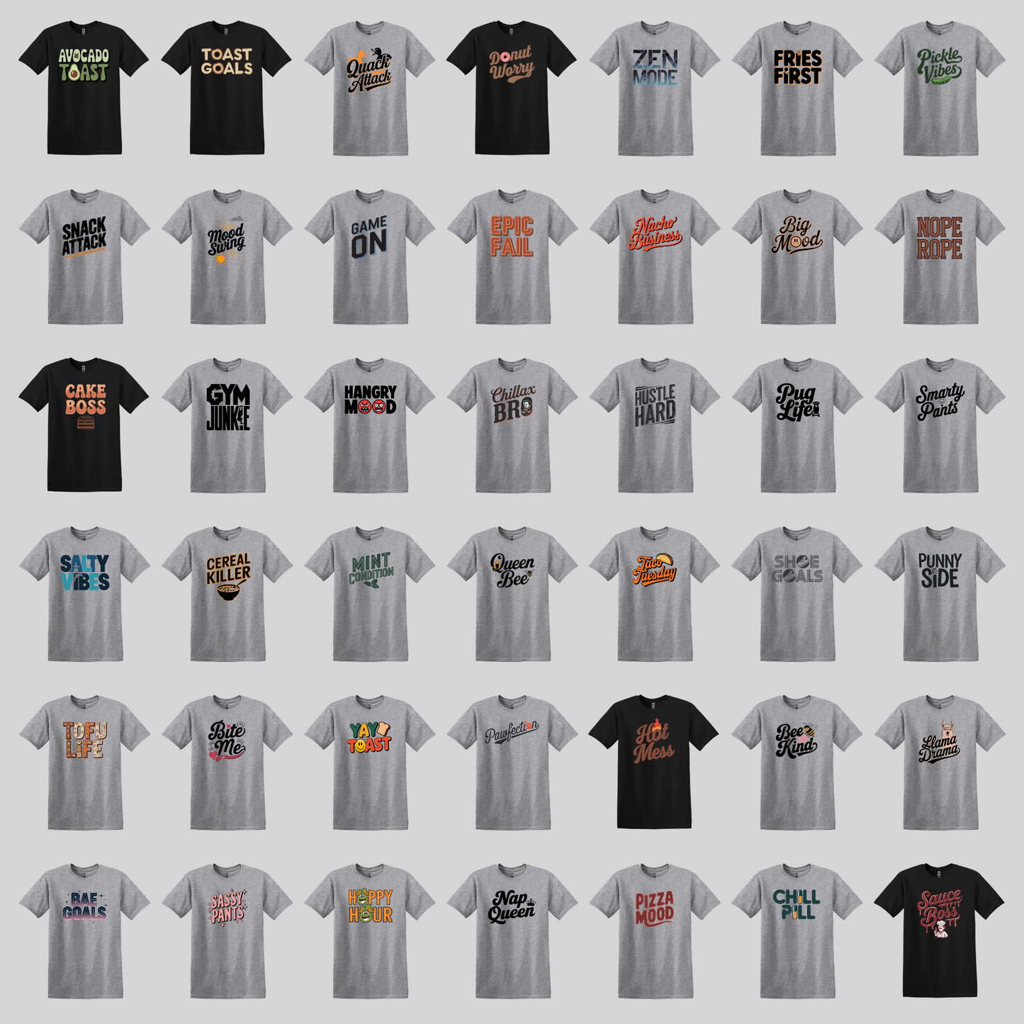 Mega Bundle of 590 Unique T-Shirt Designs (PNG)